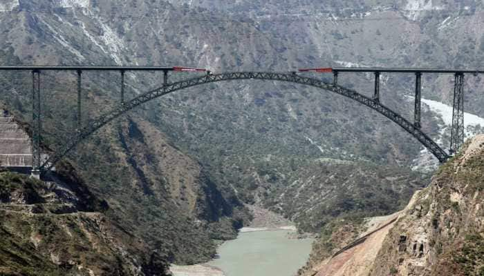 Indian Railways completes close to 90 percent work on world&#039;s highest Chenab rail bridge