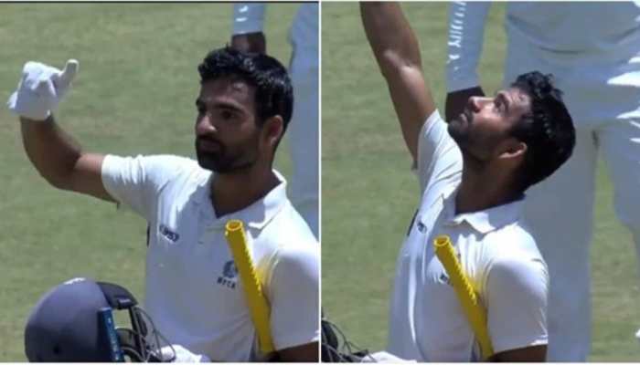 Ranji Trophy 2022 final: MP batter Yash Dubey celebrates ton with Sidhu Moose Wala signature