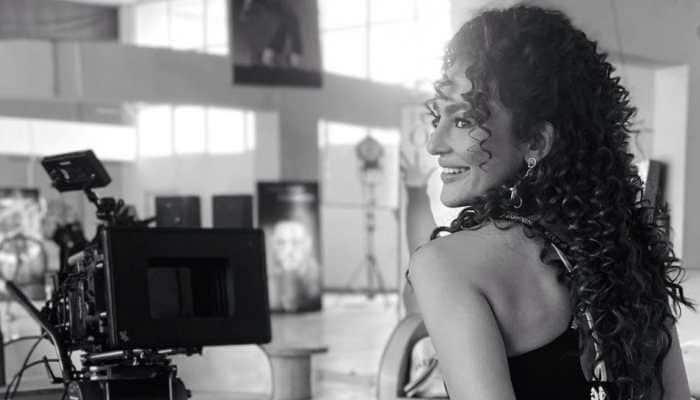 Check out this BTS picture of Seerat Kapoor from the sets of her upcoming film 'Dil Raju'