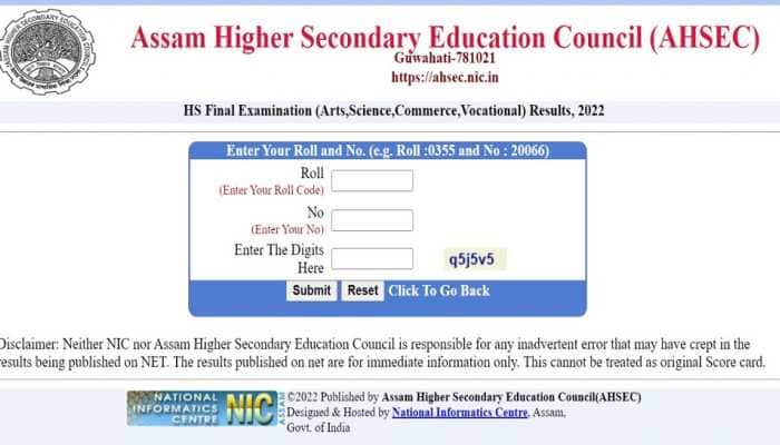 AHSEC Result 2022: Assam HS result 2022 DECLARED at resultsassam.nic.in, how to check if official website crashed