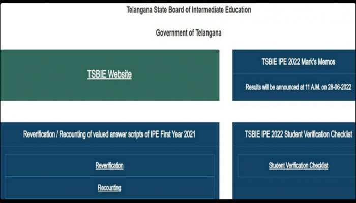 TS Inter Results 2022: Telangana board 1st, 2nd Year results TODAY at tsbie.cgg.gov.in- here's how to check Manabadi TSBIE IPE Marks Memos