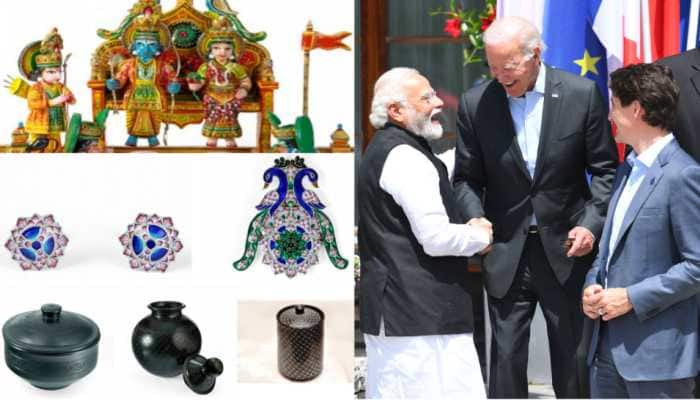 PM Narendra Modi's gifts to Joe Biden, Justin Trudeau, other G7 leaders showcase India's rich art and crafts - See pics