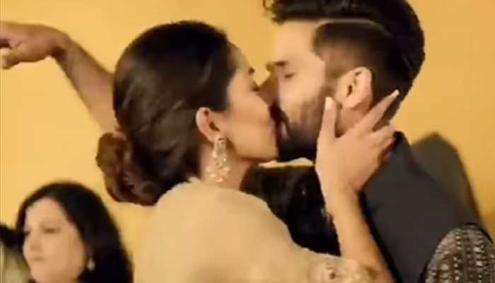 Shahid Kapoor and wife Mira Rajput steal a passionate kiss, video from sister Sanah Kapur&#039;s wedding goes viral - Watch