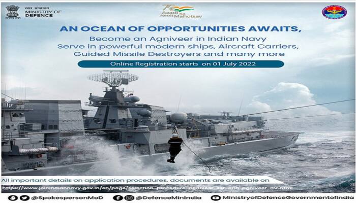 Agnipath Recruitment 2022: Indian Navy Agniveer registration begins at joinindiannavy.gov.in, direct link to apply here
