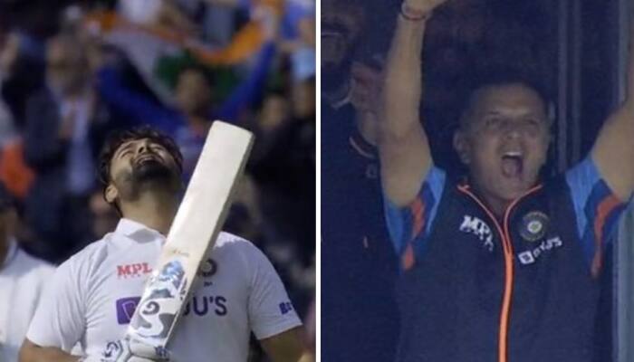 IND vs ENG 5th Test: Watch Rahul Dravid&#039;s passionate celebration after Rishabh Pant&#039;s 100, Fans say &#039;England ko koot diye&#039;