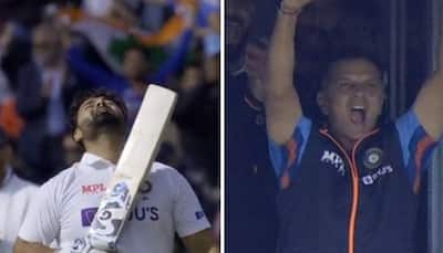 IND vs ENG 5th Test: Watch Rahul Dravid's passionate celebration after Rishabh Pant's 100, Fans say 'England ko koot diye'