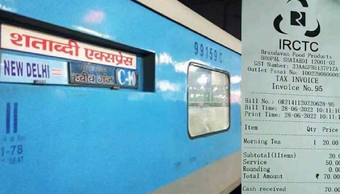 Shatabdi train passenger pays Rs 50 service charge on tea worth Rs 20, IRCTC faces backlash