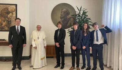 Tesla CEO Musk meets Pope Francis with teenage children 