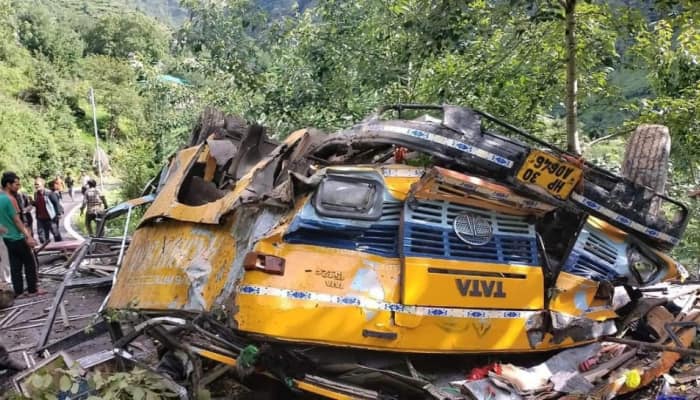 16 dead as school bus in Himachal Pradesh's Kullu falls in gorge