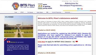 BITSAT 2022 Session 2 registration begins at bitsadmission.com, here’s the direct link to apply, steps and other details.