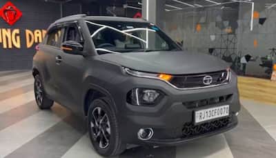 This customised Tata Punch with Matte Grey wrapping is an epitome of Dark Edition SUV - WATCH