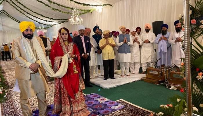 Bhagwant Mann's Wedding Live: Marriage rituals underway, SEE PICS