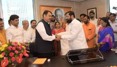 Maharashtra: With pictures of Bal Thackeray, Anand Dighe in his office, CM Eknath Shinde takes charge at Mantralaya
