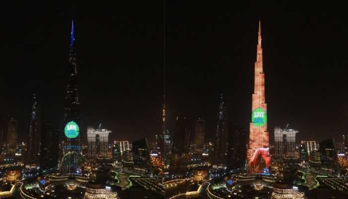 Dubai’s iconic Burj Khalifa lights up in support of Sadhguru’s Save Soil Movement