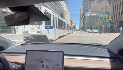 Shocking: Autopilot steers Tesla EV towards oncoming train, driver intervenes to save himself from crash - WATCH