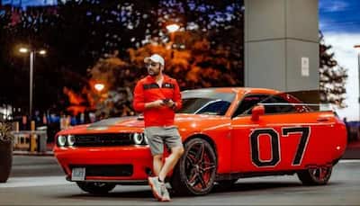 Comedian Kapil Sharma poses with Dodge Challenger muscle car, writes witty caption: Check here