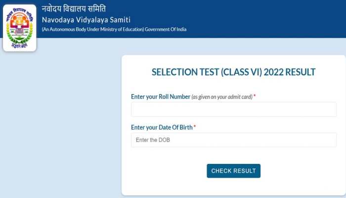 JNVST Class 6 Result 2022 declared at navodaya.gov.in, direct link to check here