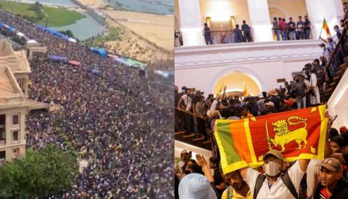 Sri Lanka Crisis: Dramatic visuals show protestors breaking into President Gotabaya Rajapaksa&#039;s residence - Watch videos here