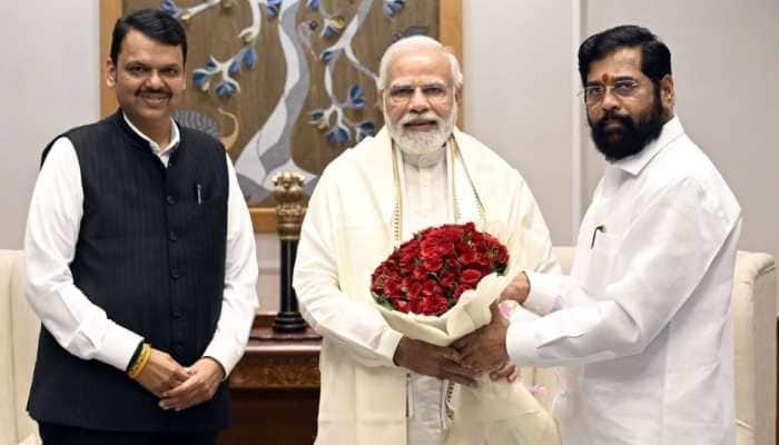 Maharashtra CM Eknath Shinde, his deputy Devendra Fadnavis meet PM Narendra Modi in Delhi