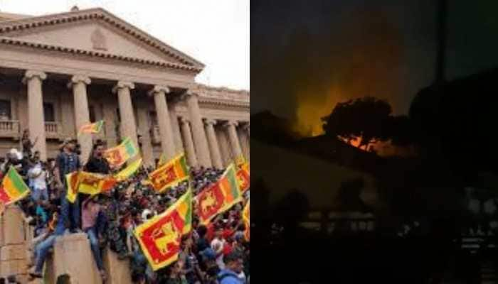 Sri Lanka Crisis: Protesters storm president&#039;s house, set fire to prime minister&#039;s residence