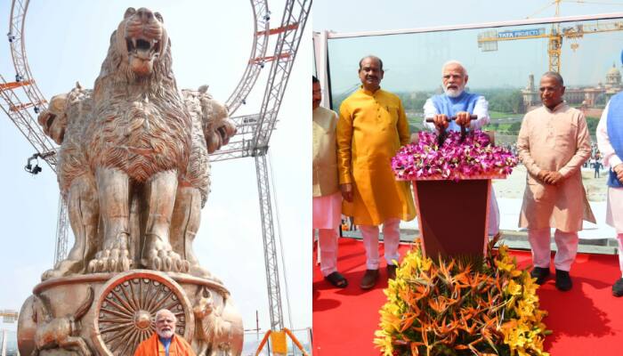 PM Modi unveils National Emblem in new Parliament building- SEE PICS