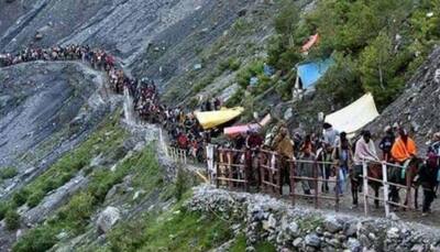 Amarnath yatra: Over 7,100 pilgrims leave for cave shrine from base camp