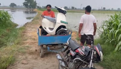 Ola S1 Pro stops working, owner tows electric scooter using Hero motorcycle- Watch