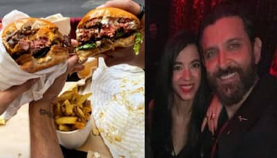 PICS: Hrithik Roshan and Saba Azad gorge on mouth-watering burgers as they touchdown London!