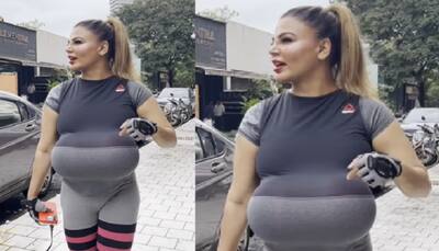 Rakhi Sawant spotted in Mumbai with baby bump? Says, "Baahubali is on the way..."