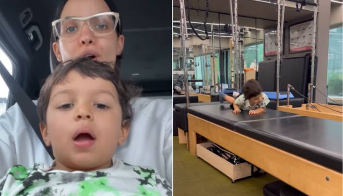 Natasa Stankovic goes for workout session with son Agastya, Hardik Pandya reacts - WATCH