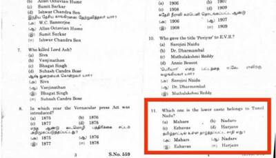 'Which one is the lower caste..': Periyar university students asked SHOCKING question in MA History exam