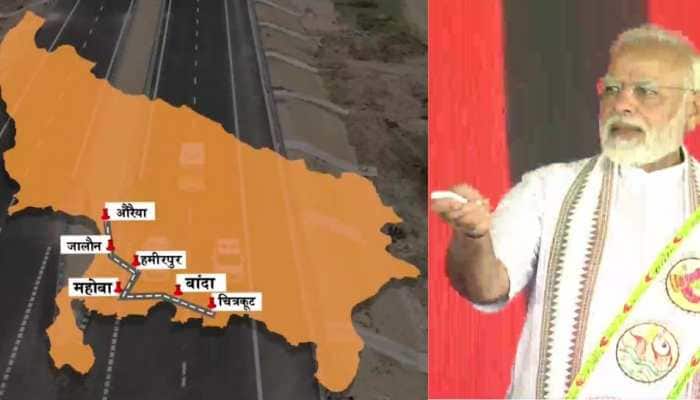 PM Modi inaugurates Bundelkhand Expressway in UP, says 'Modi-Yogi government will...' | India News | Zee News