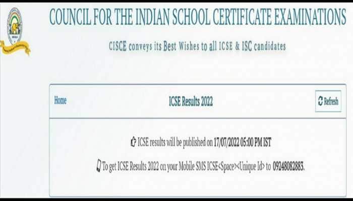 ICSE Result 2022: CISCE ICSE Class 10 result Today at results.cisce.org, here's how to check via sms