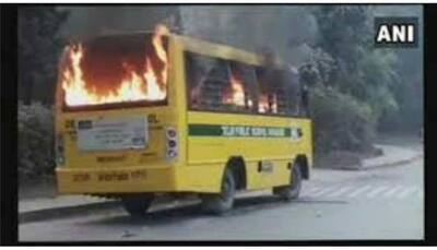 Violence breaks out in Tamil Nadu, protesters set school buses on fire over girl student's suicide