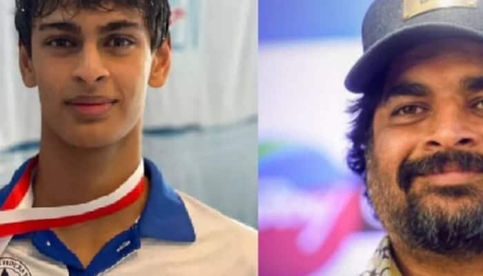 R Madhavan&#039;s son Vedaant Madhavan creates new Swimming record, father reacts - WATCH