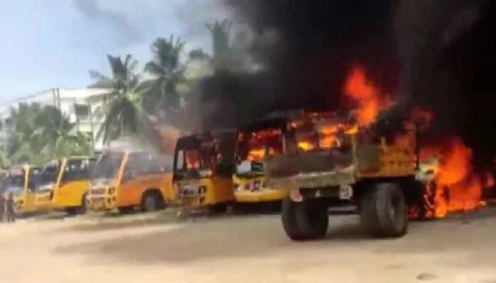 Violence breaks out in Tamil Nadu’s Kallakurichi over girl&#039;s death; buses torched, DIG injured