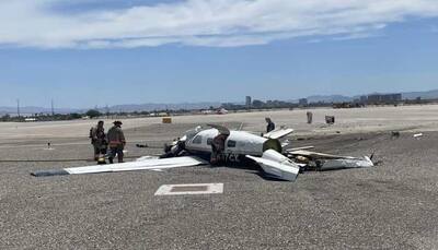 Las Vegas crash: Two small single-engine planes collide mid-air; four dead