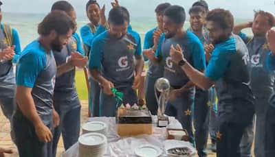 WATCH: Abdullah Shafique, Babar Azam cut cake as Pakistan celebrate massive win over Sri Lanka in 1st Test 