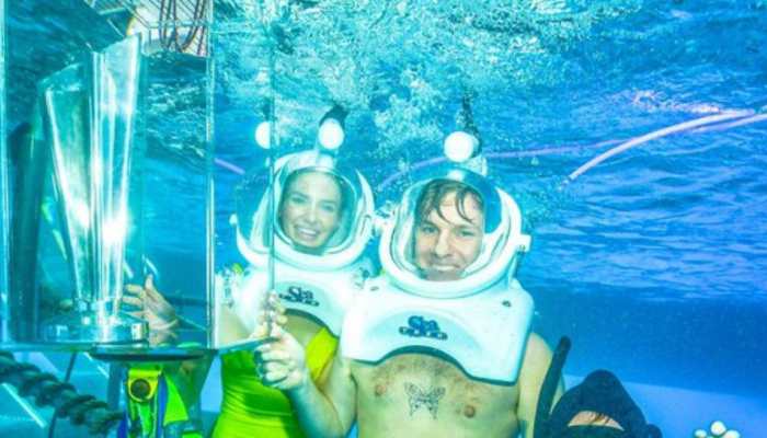 In Pics: Adam Zampa carries ICC Men's T20 World Cup 2022 trophy underwaters at Great Barrier Reef in Australia
