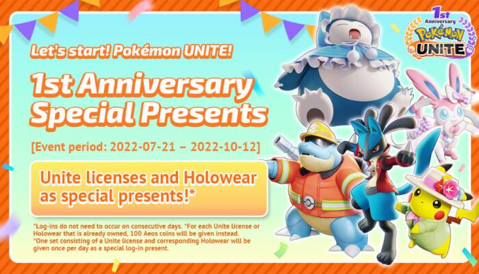 Pokémon UNITE - celebrates one-year anniversary