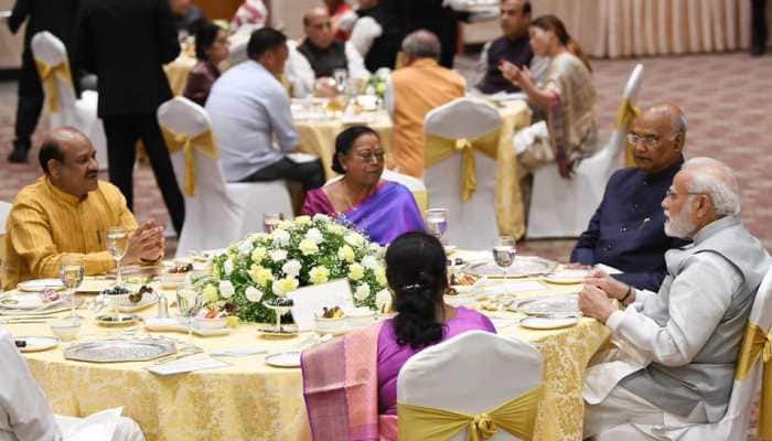 PM Narendra Modi hosts farewell dinner for outgoing President Ram Nath Kovind; union ministers, tribal leaders attend