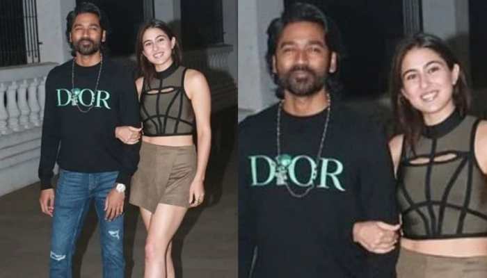 The Gray Man party: Sara Ali Khan makes &#039;Atrangi Re&#039; co-star Dhanush do &#039;namaste&#039; for paps, fans call them &#039;cutest&#039;