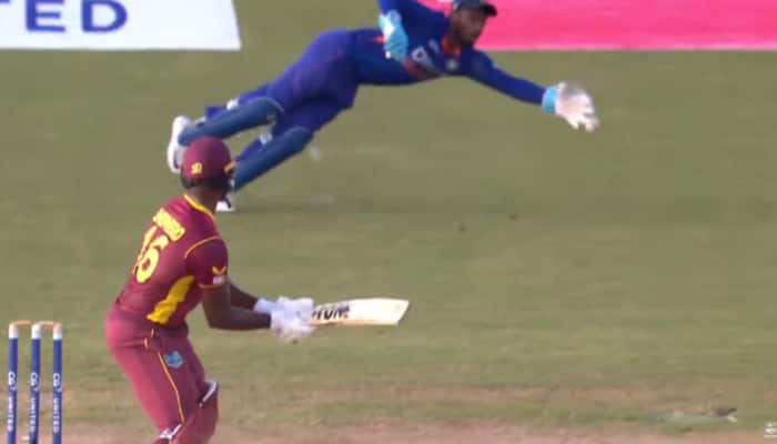  &#039;Sanju Samson saved the match&#039;: Wicketkeeper becomes hero on Twitter for stopping boundary in 1st IND vs WI ODI - WATCH