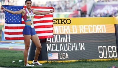 Sydney McLaughlin BREAKS women`s 400 hurdles world record at World Athletics Championships - WATCH