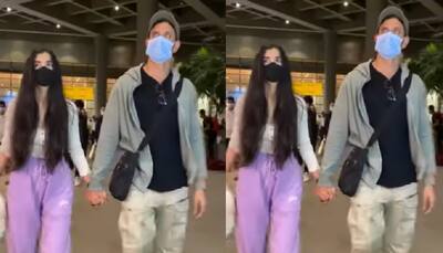 Hrithik Roshan, Saba Azad walk out of the airport hand-in-hand, netizens react!