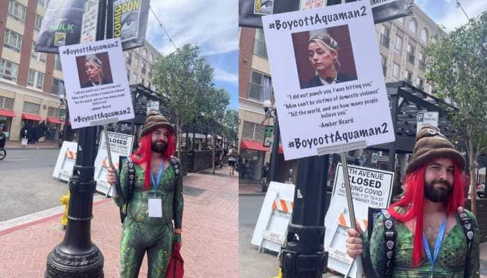 Johnny Depp fan dresses as Amber Heard&#039;s Mera with poop head, netizens flood Twitter with #boycottaquaman2 posts!