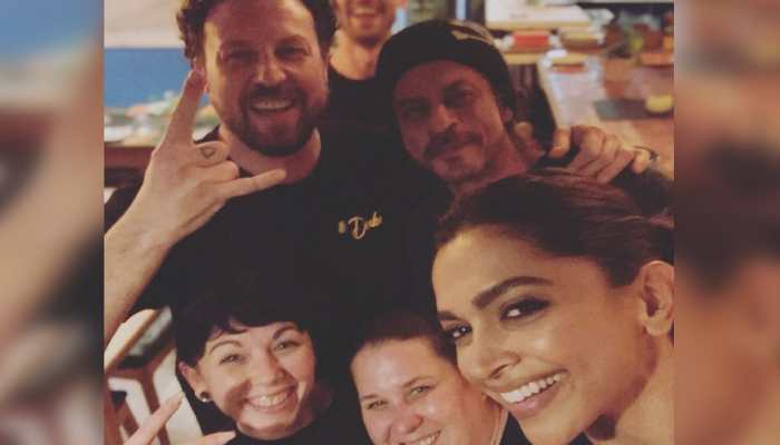Shah Rukh Khan, Deepika Padukone pose for a selfie with fans in Spain amid &#039;Pathaan&#039; shoot: PICS