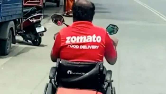 Specially-abled Zomato agent delivering food in a wheelchair: Watch heartwarming video