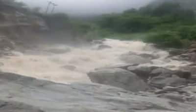 Part of Badrinath NH-7 washed away, pilgrims stranded due to heavy rains in Uttarakhand - WATCH