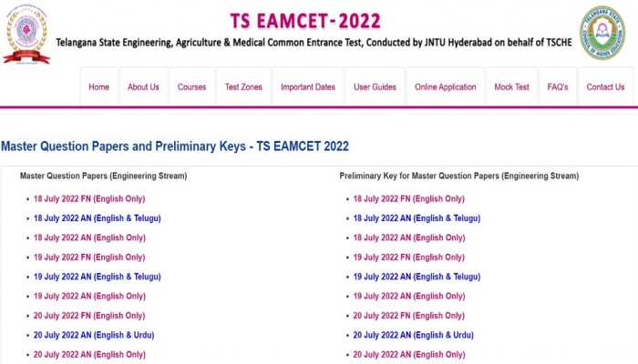 TS EAMCET 2022 answer key for engineering stream released at eamcet.tsche.ac.in, direct link here